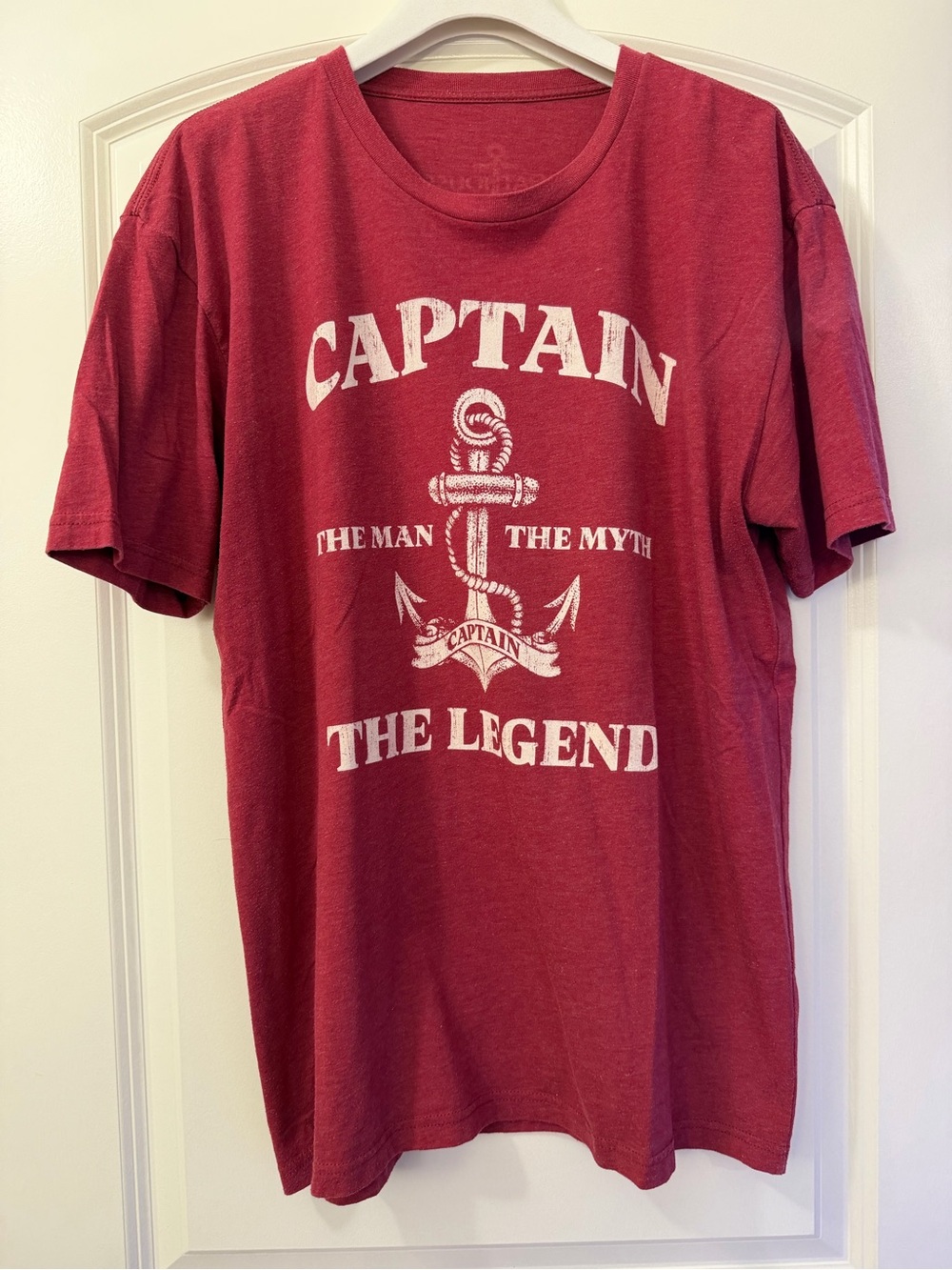 Red 'Captain The Legend' Graphic Men's T-Shirt